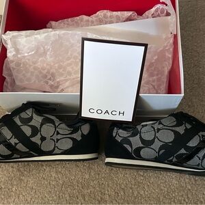 Coach Monogram Black and Gray Sneakers